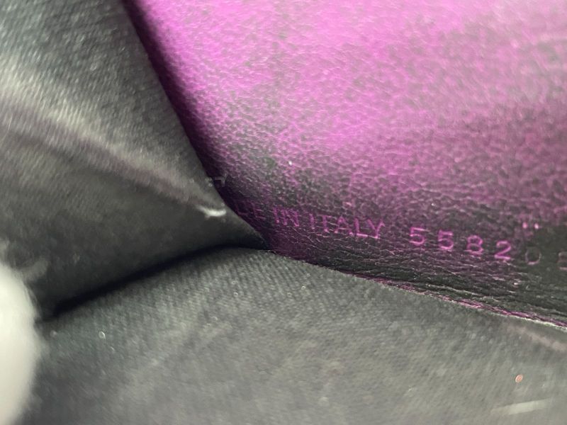 Balenciaga Logo Leather Mini Wallet Compact Wallet Cat 558208 Purple Made In