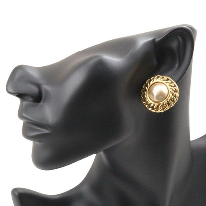 Chanel Gold Plated And Faux Pearl Gold Ladies 22.2g Earrings
