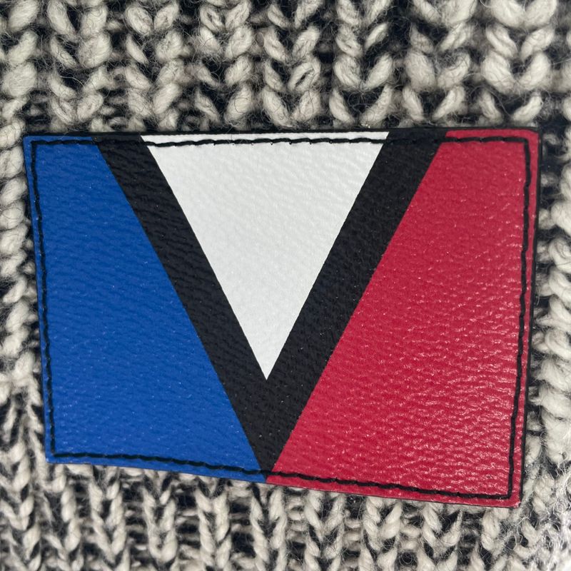 Louis Vuitton Wool Leather Dress Long Sleeves Knit Sweater Belt Box Black And