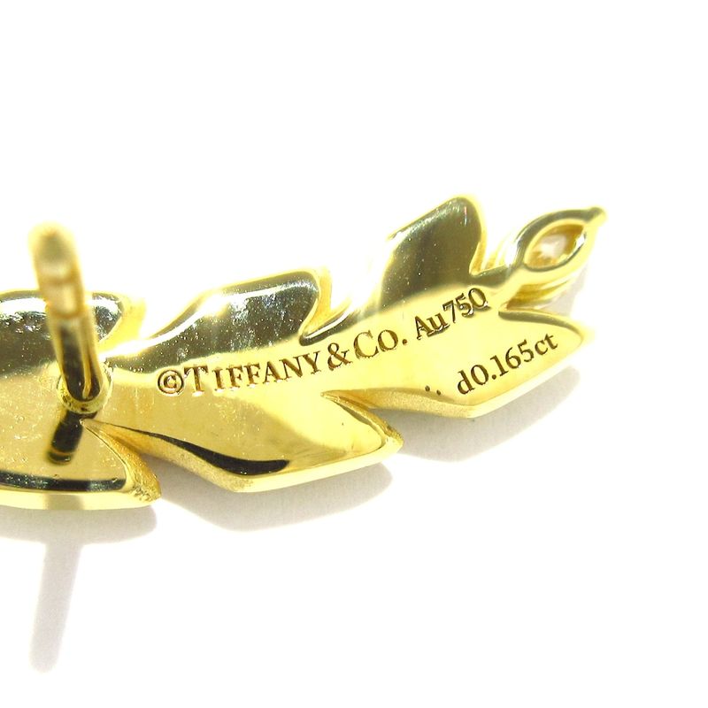 Tiffany & Co Earrings Victoria Vine Climber 18K Yellow Gold With Diamonds 033