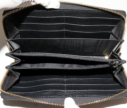 Gucci Round Zipper Long Wallet With Coin Purse GG Marmont Double G Zip Around