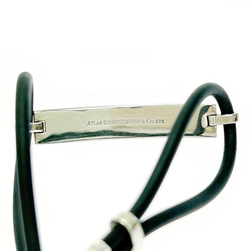 Tiffany & Co Silver Rubber Atlas Bracelet 13.2g 925 Engraved 477647 Bracelet
