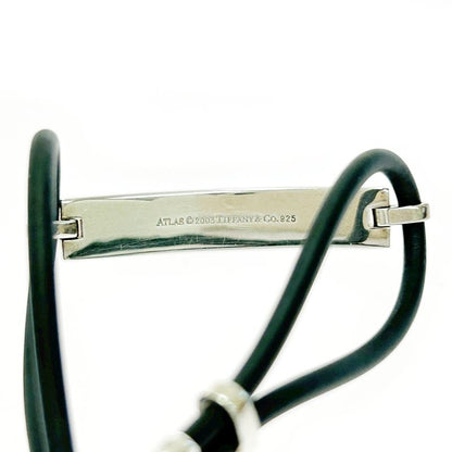 Tiffany & Co Silver Rubber Atlas Bracelet 13.2g 925 Engraved 477647 Bracelet