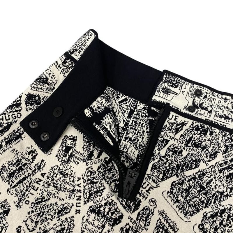Christian Dior Mini Skirt Tight Skirt 324j11am505 White Black