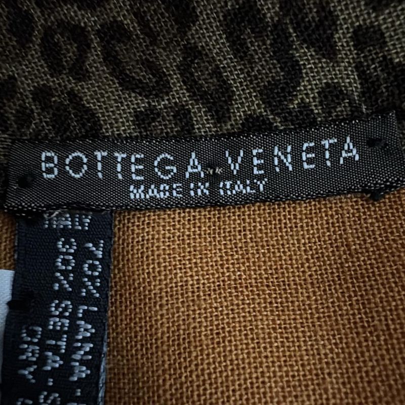 Bottega Veneta Stole (shawl) - Orange Beige And Dark Brown Leopard Print Wool