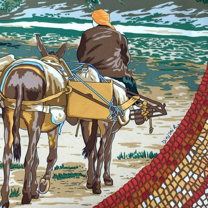 Hermes Carre 90 SOUS LE Cedre Silk Scarf Under Himalayan Cedars Red