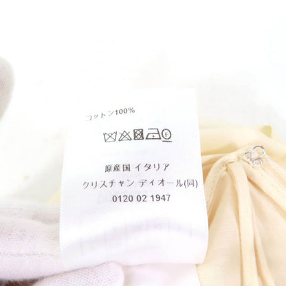 Christian DIOR 351j90a3294 100% Cotton Pleated Midi Plain Paris Skirt With