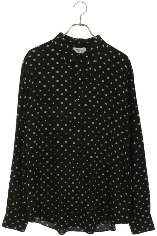 Celine 2c813387z Triomphe All Over Long Sleeve Shirt Men's 41