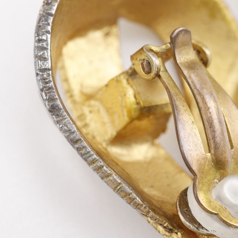 Hermes Ribbon Motif Bijouterie Fantaisie Vintage Gold Plated Ladies 34.0g