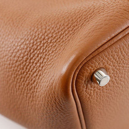 Hermes Picotin Lock 18 PM Taurillon Clemence Gold Brown/silver Hardware Z