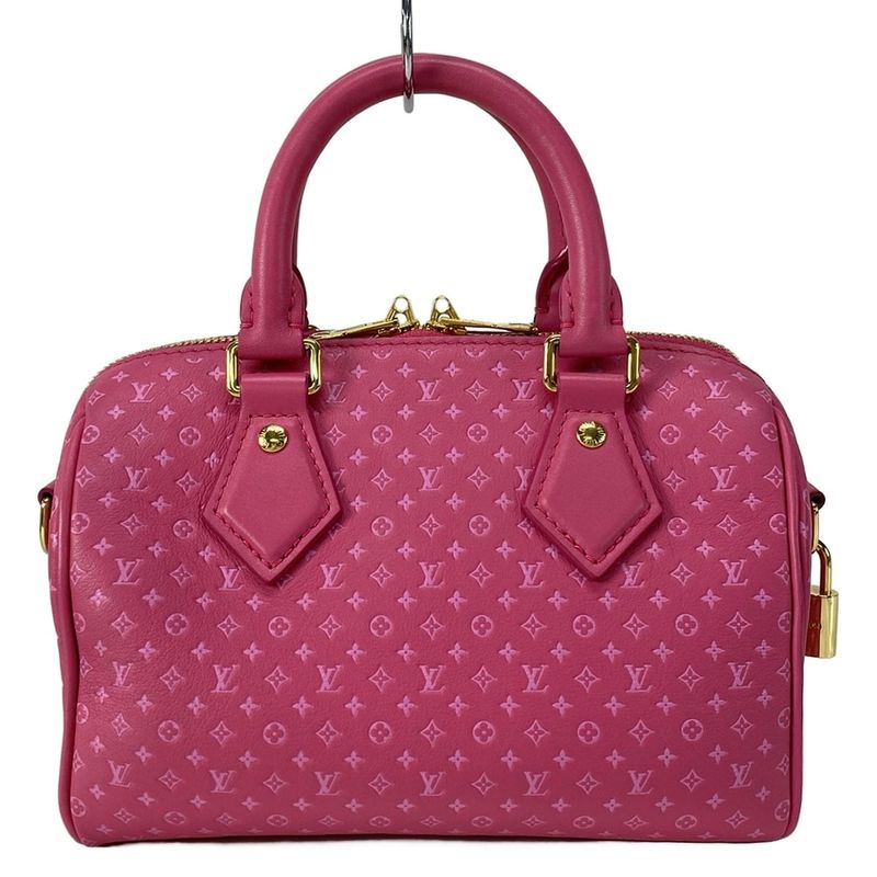 Louis Vuitton Handbag Nanogram Speedy Bandoliere 20 M22286 Rose Leather Cowhide