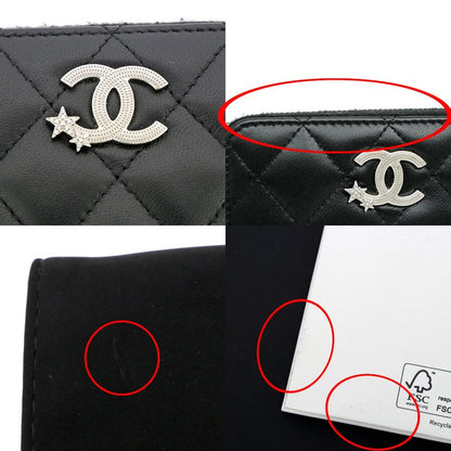 Chanel Compact Wallet Star Black Svhardware Ap3728 Coin Case