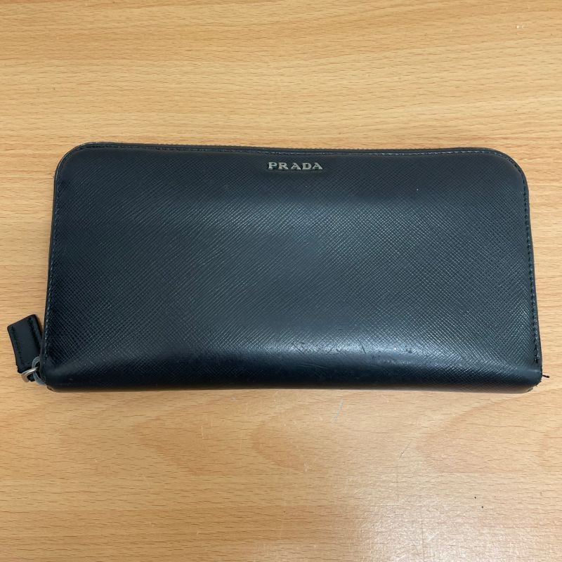 Prada 2ml317 Saffiano Round Zipper Long Wallet A25-1543