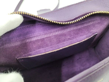 Saint Laurent 2WAY Handbag Baby Cabas Su Leather Purple 472466