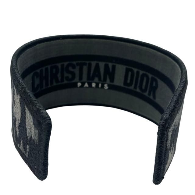 Christian DIOR Oblique Catsuit Headband Hair Accessory Leopard Gray Black Canvas