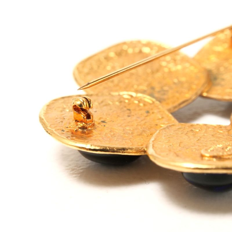 Chanel Vintage Brooch Gripore 26 Navy And Gold Made In France 20240916 Ra1255