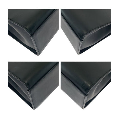 Gucci Bamboo Black Silver Hardware Leather 002 1010 Tote Bag Handbag Women