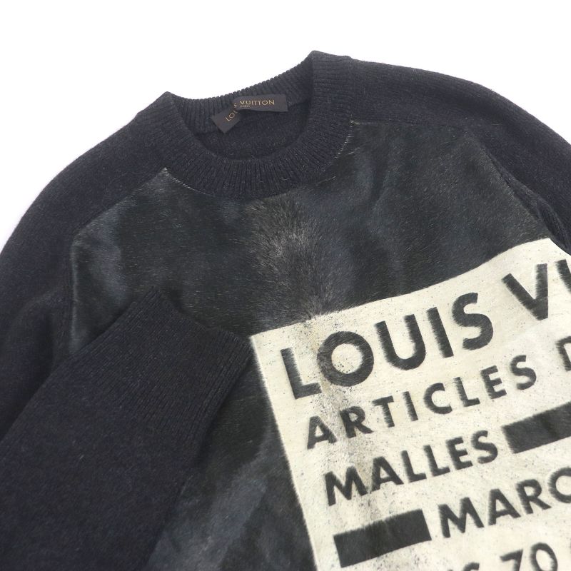 Louis Vuitton Han96wf94 Camel Cashmere Blend Halaco-switched Logo Long Sleeve