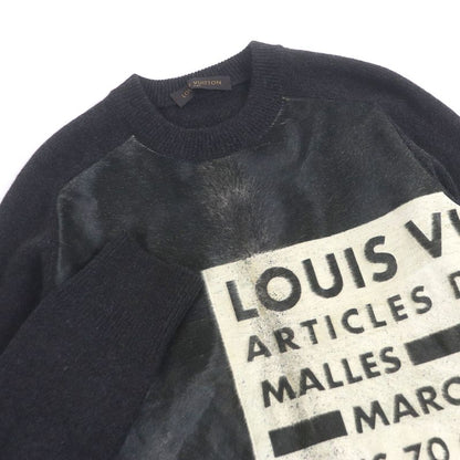 Louis Vuitton Han96wf94 Camel Cashmere Blend Halaco-switched Logo Long Sleeve