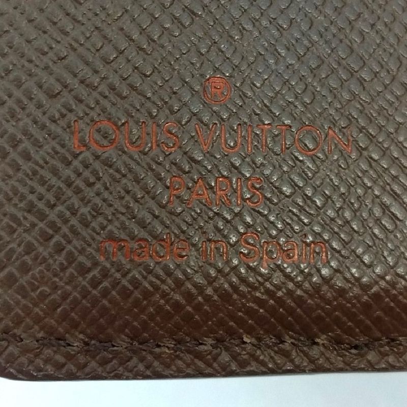 Louis Vuitton Compact Zip Fold Wallet Damier Ebène N61668 Brown Gold Hardware