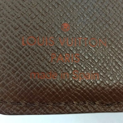 Louis Vuitton Compact Zip Fold Wallet Damier Ebène N61668 Brown Gold Hardware
