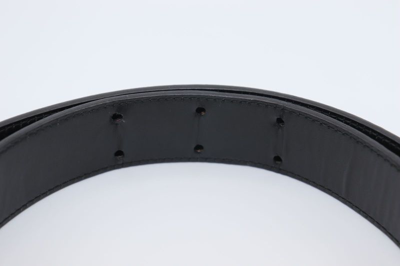 Gucci Double Taiga - Head Buckle Leather Belt 70 28 037 1766 1424 Black Made In