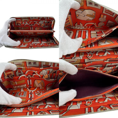 Hermes Azap Long Silk Inn Round Zipper Long Wallet Branded Card Holder Coin