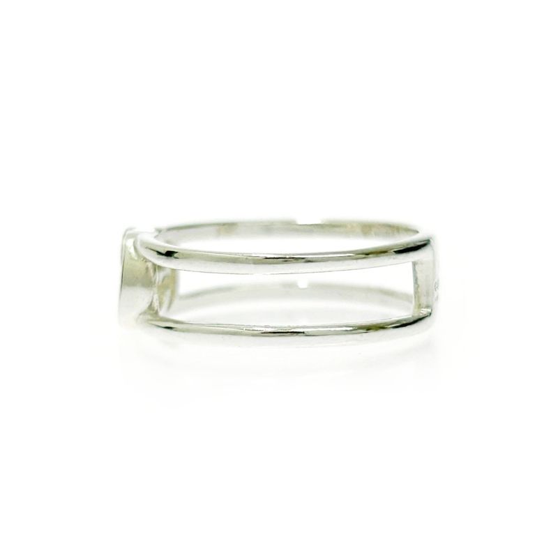 Gucci Silver Slim Open Band Ring 2.0g 925 Engraved 407822 Ring with Box