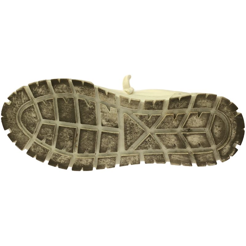 Prada Re Nylon Double Wheel Nylon Gabardine Sneakers 260 White 36 1 2