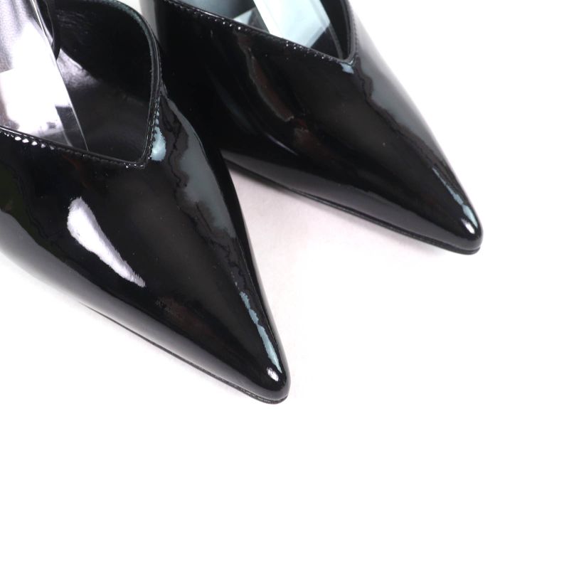 Gucci 721045 Pointed Toe Patent Leather Pumps Black 36 With Box And Storage Bag