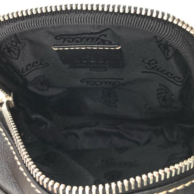 Gucci Waist Bag Body Bag 2WAY Leather 201846 Black Men's