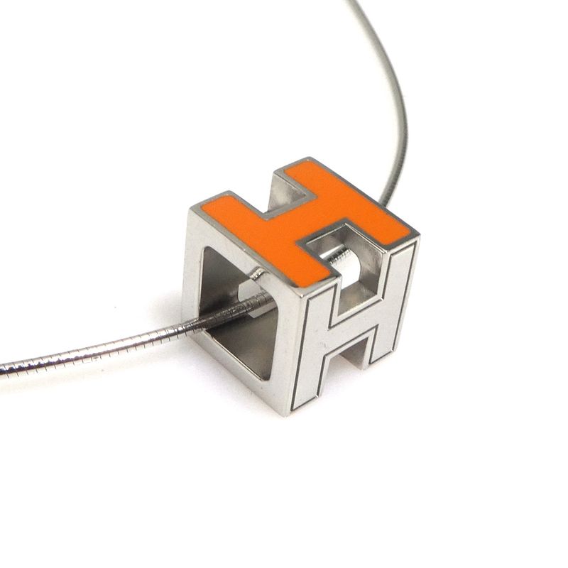 Hermes Necklace H Cube Caged Ash