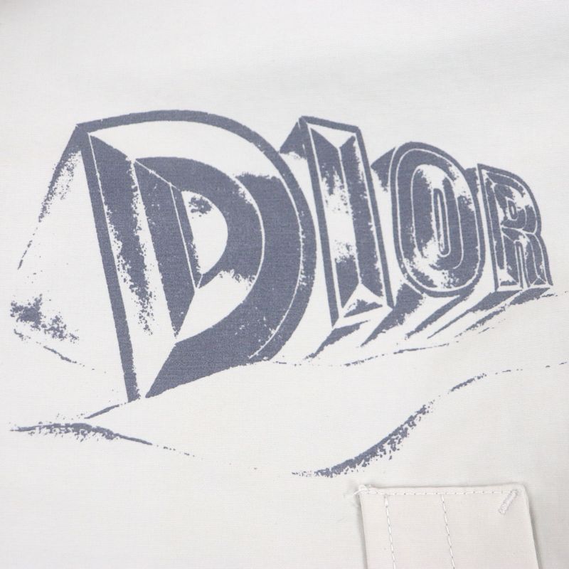 DIOR Homme 23AW 39c308a5834 Back Print Hooded Technical Cotton Double Zip Up