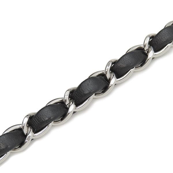 Chanel Shoulder Bag Matelasse 25 Flap Bag Lambskin Black Silver Hardware Black