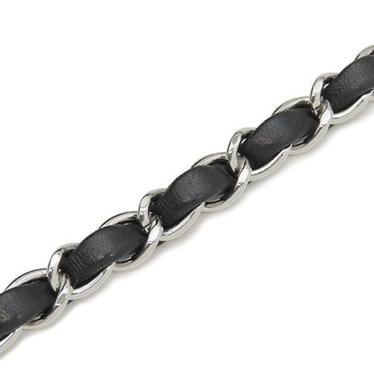 Chanel Shoulder Bag Matelasse 25 Flap Bag Lambskin Black Silver Hardware Black