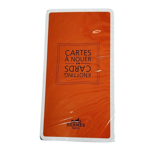 Hermes Like Small Item Scarf Knotting Card/cartes A Nouer/knotting CARD Orange