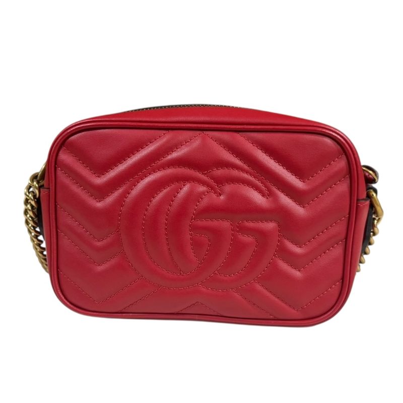 Gucci GG Marmont Shoulder Bag Leather 448065 Red Ladies Gucci  Gucci
