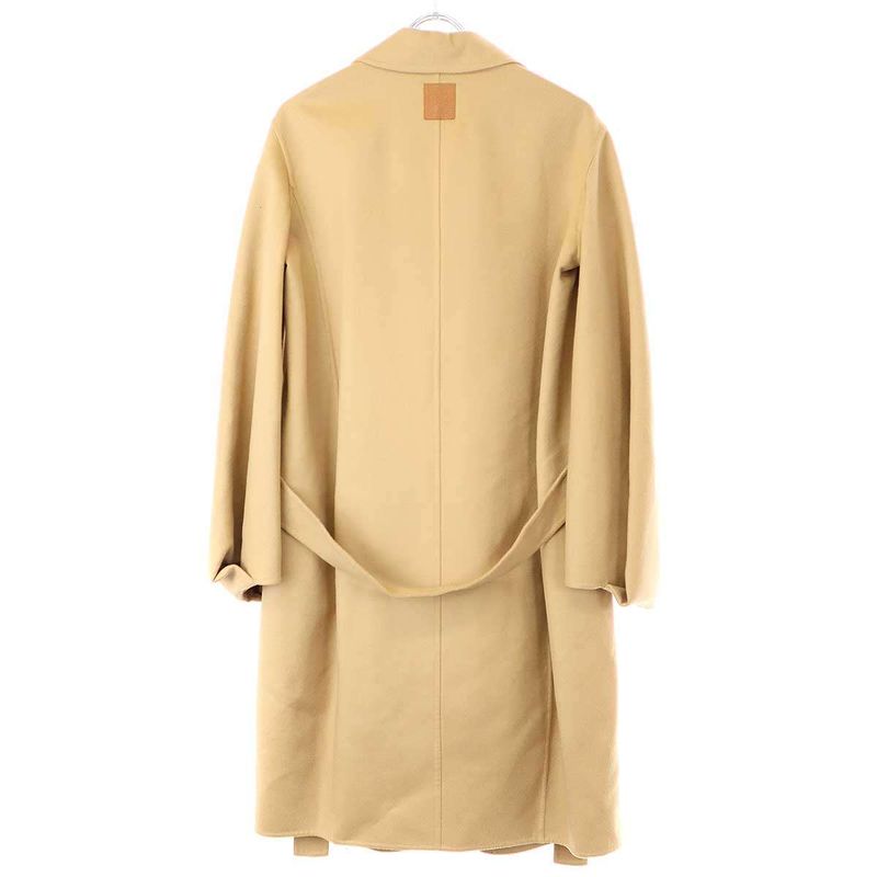 Loewe Wool Cashmere Blend Double Face Belted Coat S540y01w01 Camel 36