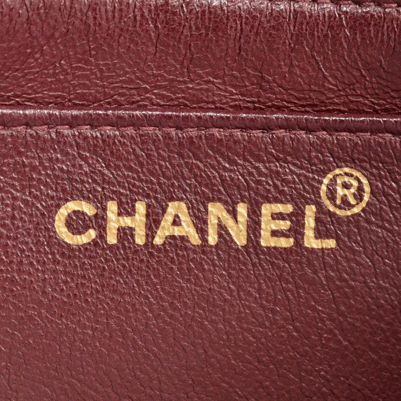 Chanel Matelasse Leather Shoulder Bag Lambskin Black 2nd Unit Coco Mark