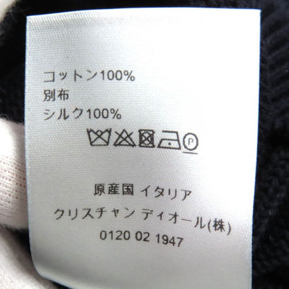 DIOR Christian DIOR Homme 113m638at187 Cotton Silk Oblique Sleeve Pullover Knit Sweater Navy