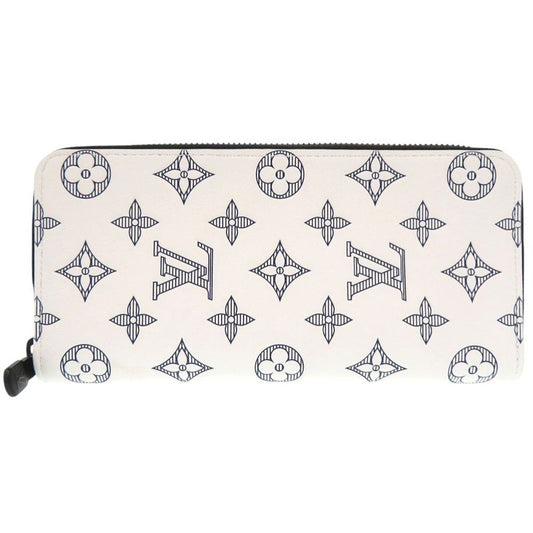 Louis Vuitton Zippy Wallet Vertical Monogram Shadow White M83381 Long Wallet LV