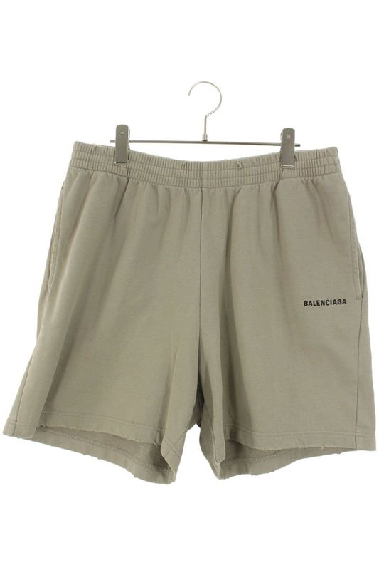 Balenciaga 67137 T0vj9 Damaged Logo Half Pants Men's M