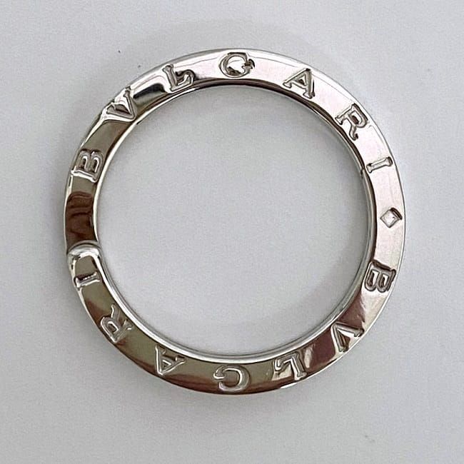 Bulgari Key Ring Silver Logomania Polished Ag 925