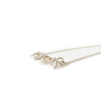 Tiffany & Co Triple Ribbon Combi Necklace Pendant Accessory Sv925 750 Silver