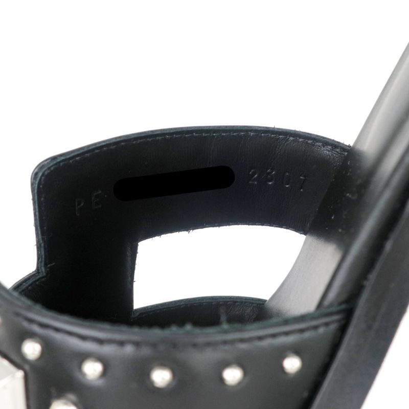 Hermes Oran Studded Sandals Size 38 Black Women's Apparel Women's Shoes