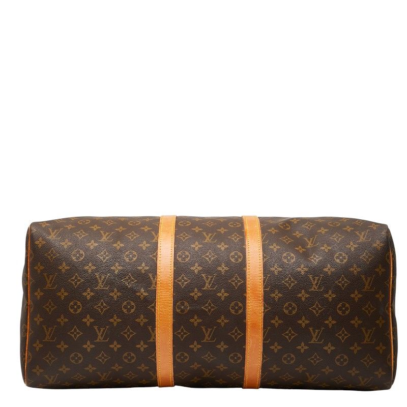 Louis Vuitton Monogram Keepall 55 Boston Bag Travel Bag M41424 Brown PVC
