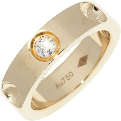 Louis Vuitton 18K Yellow Gold Diamond 1P (010ct) Petite Bague Empreinte Ring