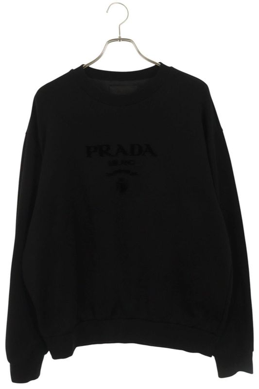 Prada 22SS Ujl207 S221 1Z54 Logo Wappen Technical Crewneck Sweatshirt Men's XXL