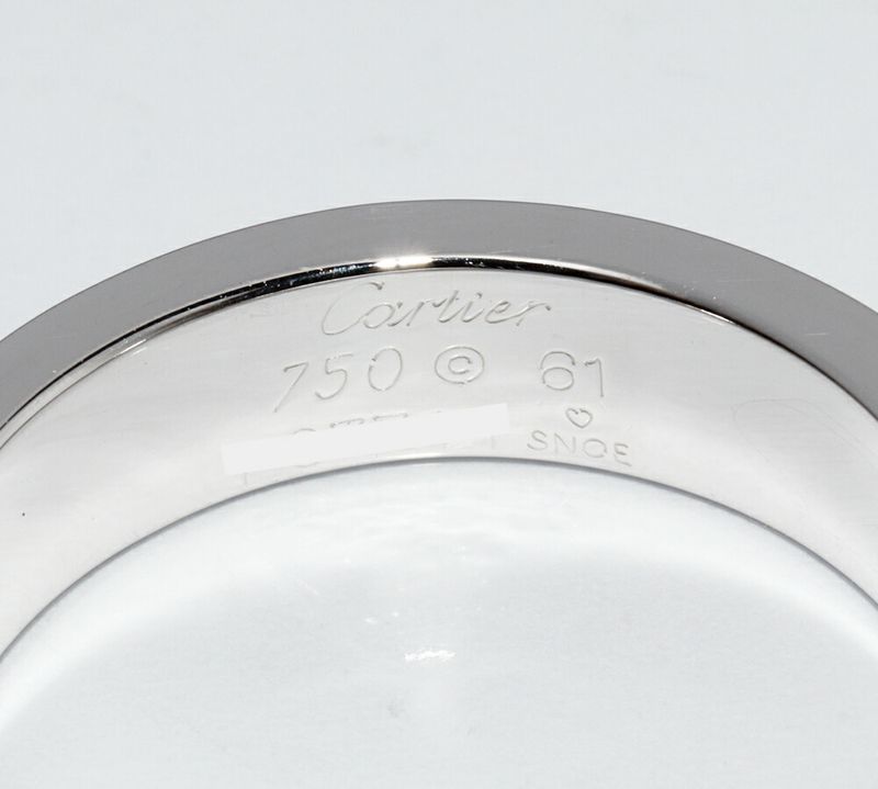 Cartier Ring 18K White Gold Black Sapphire 1P Love Ring B40771