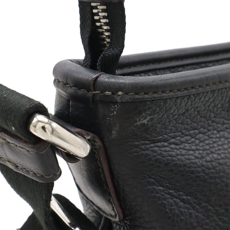 Loewe Anagram Shoulder Bag Crossbody Depth None Leather Black Silver Hardware